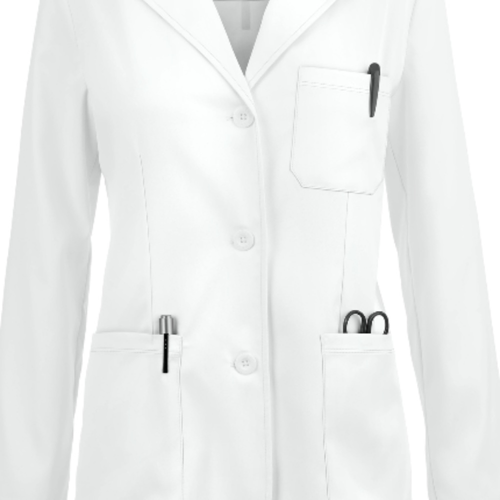 Healing Hands Women’s White Lab Coat with Pockets